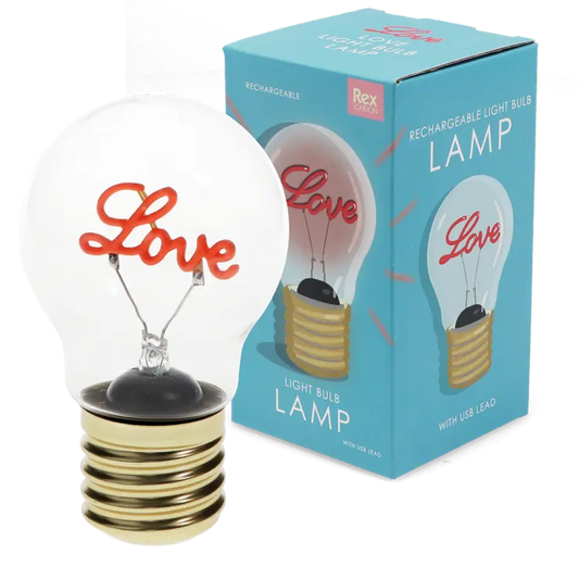 USB Rechargable Light Bulb Lamp - Love