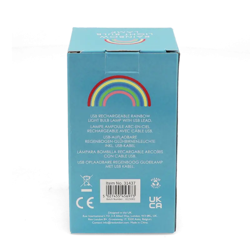 USB Rechargable Light Bulb Lamp - Rainbow