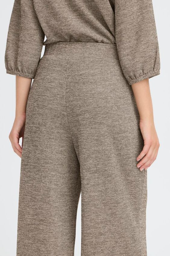 ICHI Danice Pant in Silver Mink - Nature