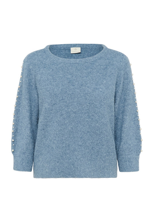 KAFFE Betty Pullover in Windward Blue