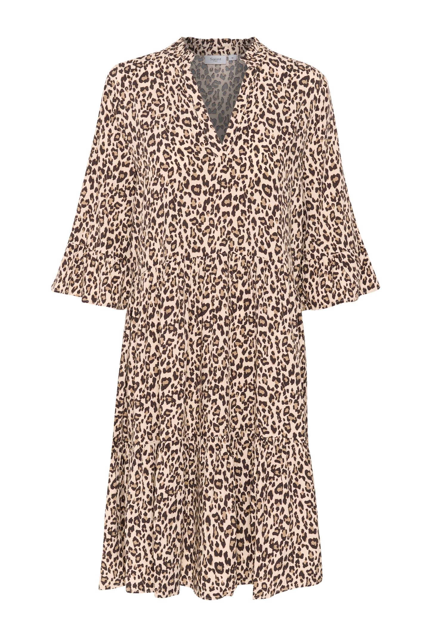 Saint Tropez Eda Dress in Creme Leopard Strokes