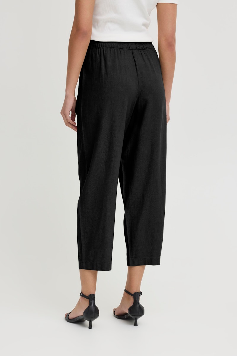 ICHI Linno Barrel Pant in Black