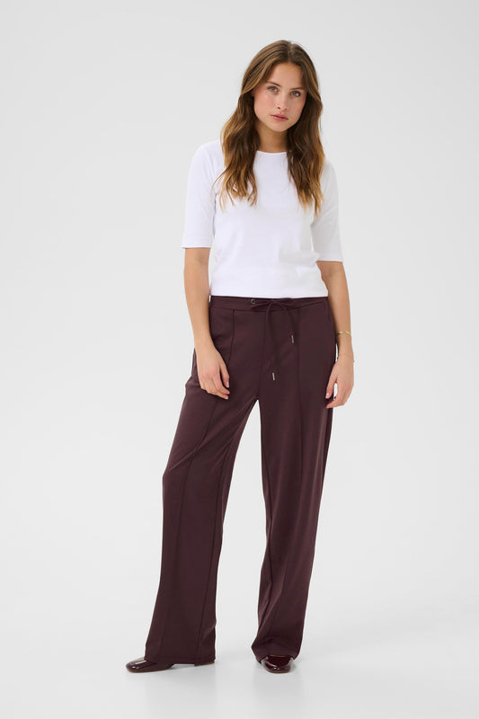 Kaffe Jenny Straight Pants in Fudge
