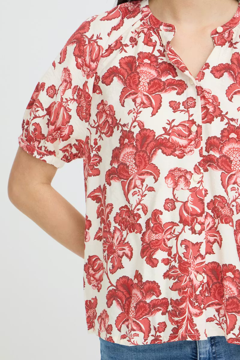 ICHI Gilvis Shirt in Red Floral