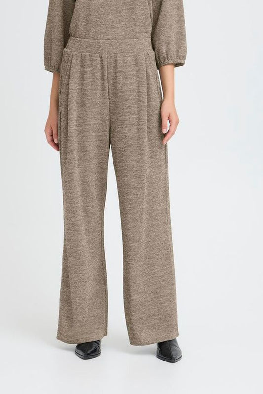 ICHI Danice Pant in Silver Mink - Nature