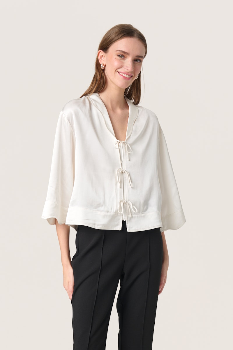 Soaked in Luxury Leena Elia SS Shirt in Whisper White