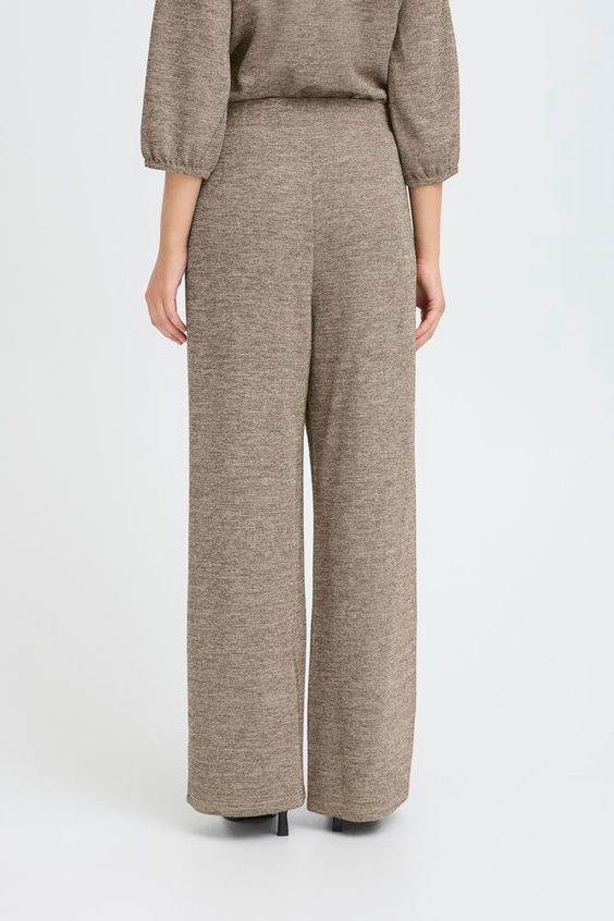 ICHI Danice Pant in Silver Mink - Nature