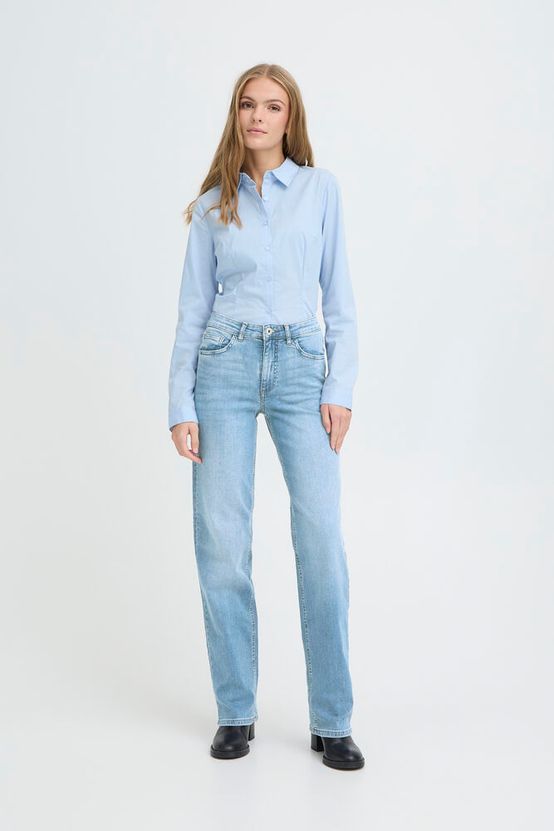 ICHI Twiggy Straight Denim Light Blue Jeans