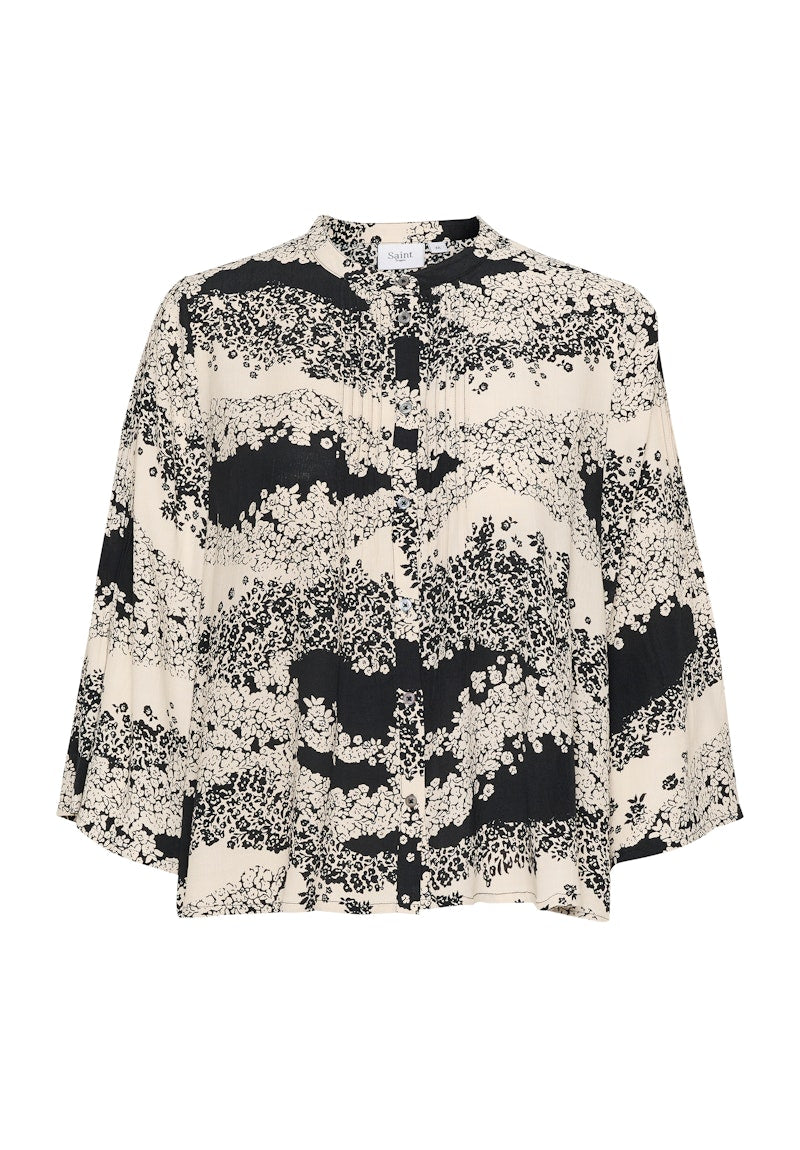 Saint Tropez Iselin Blouse in Black Wavy Flowers