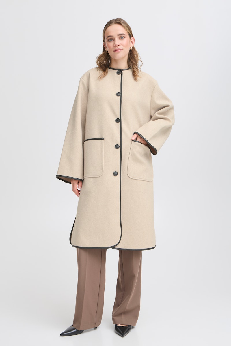 Fransa Elizabeth Jacket in Limestone Melange