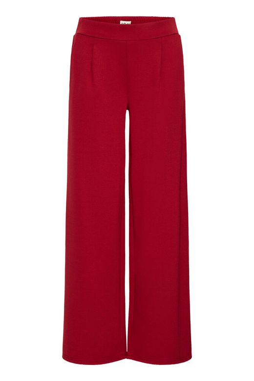 ICHI Kate SUS Office Wide Trousers in Biking Red