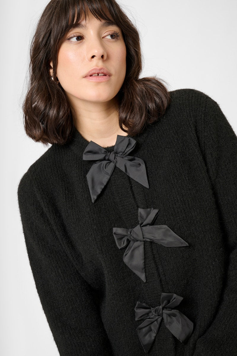 Kaffe May Cardigan in Black Deep