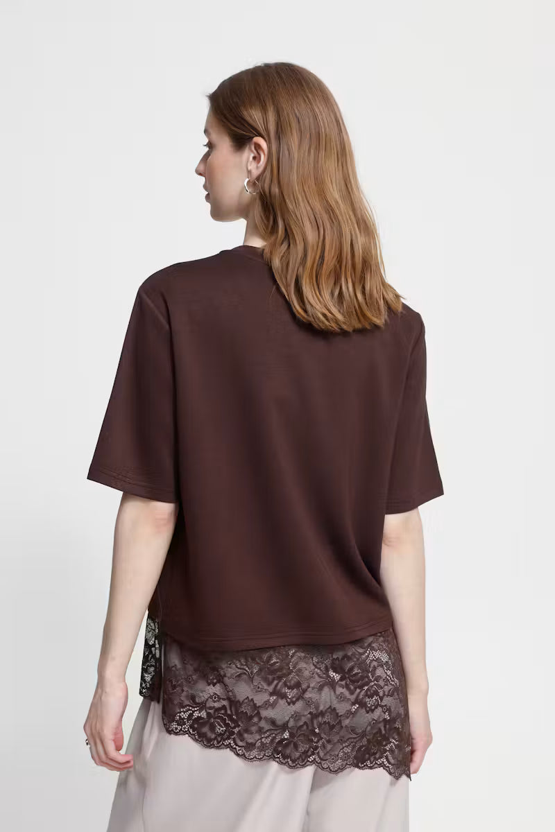 ICHI Kaiwa T-shirt in Chocolate Torte
