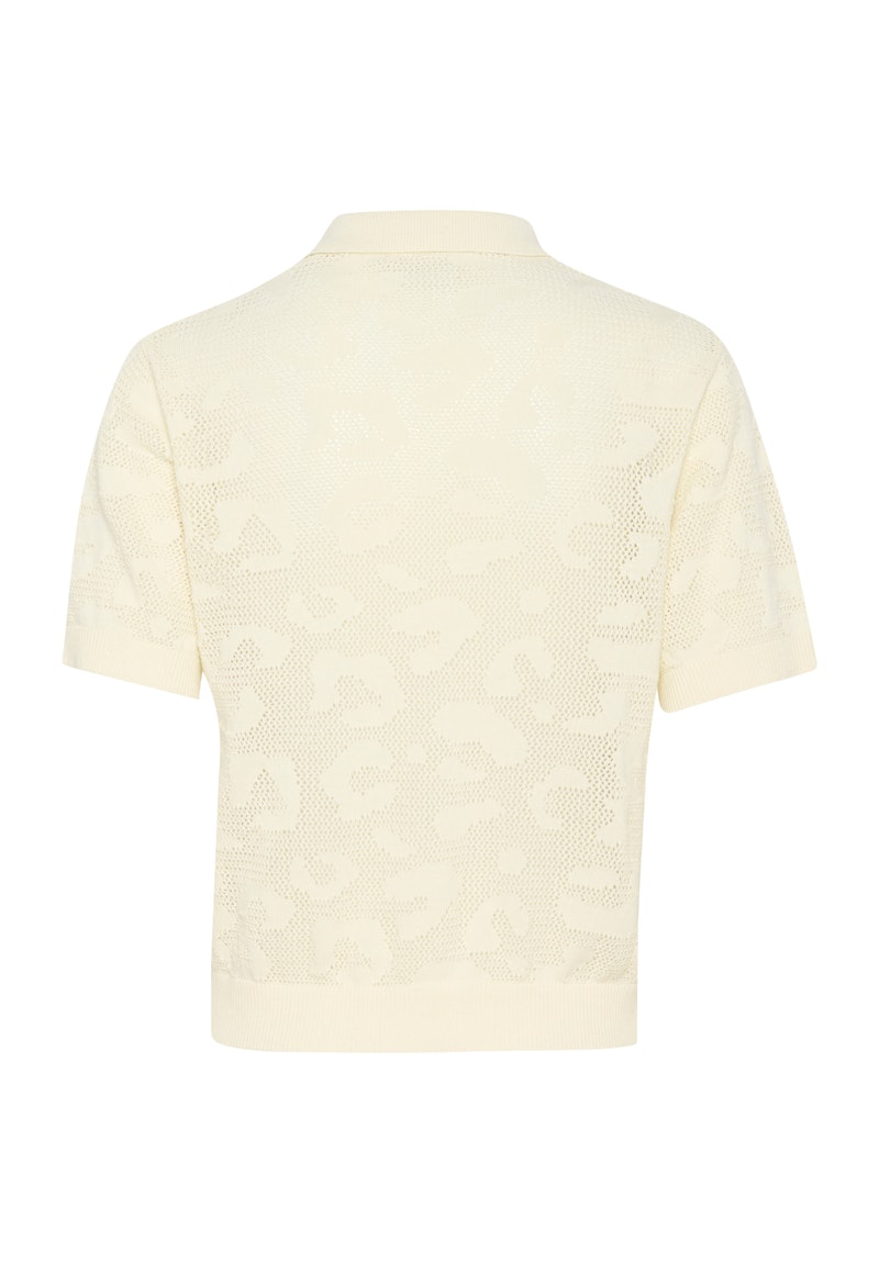 Kaffe Abela Knit Polo in Turtledove