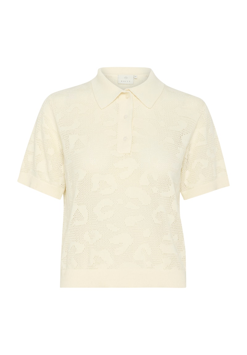 Kaffe Abela Knit Polo in Turtledove