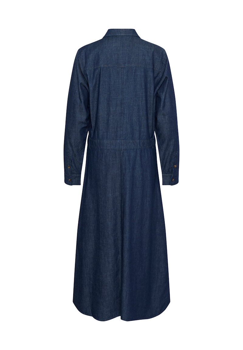 Soaked in Luxury Chamy Shirt Dress in Dark Blue Denim