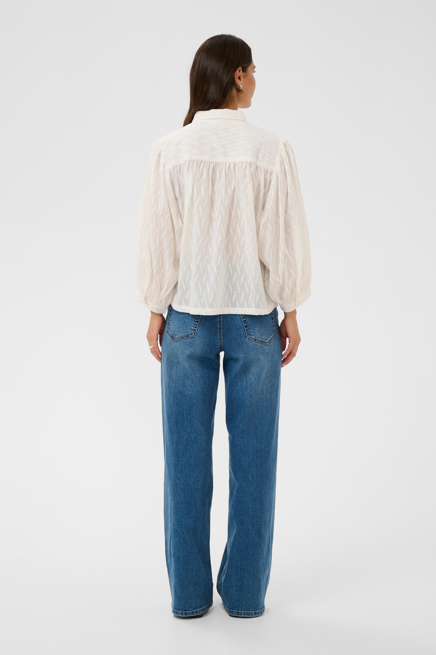 KAFFE Gabriela Shirt in Chalk