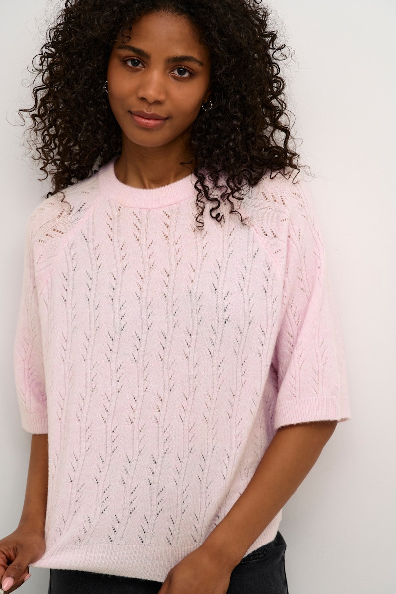 Kaffe Tella Pullover in Lilac Snow Mela