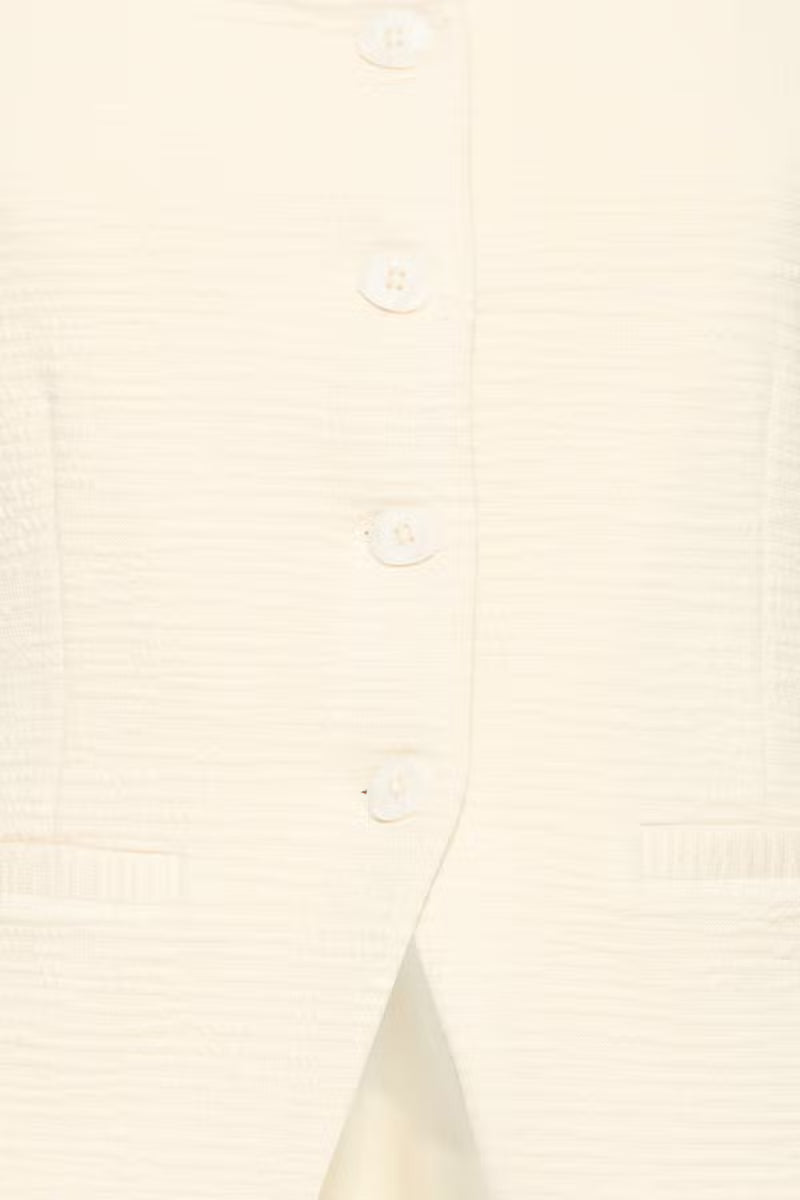 ICHI Kate SS Waistcoat in Almond Milk