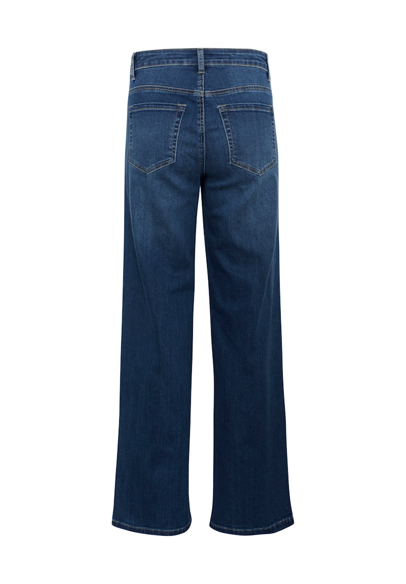 Kaffe Karla HW Wide Jeans in Medium Blue Wash