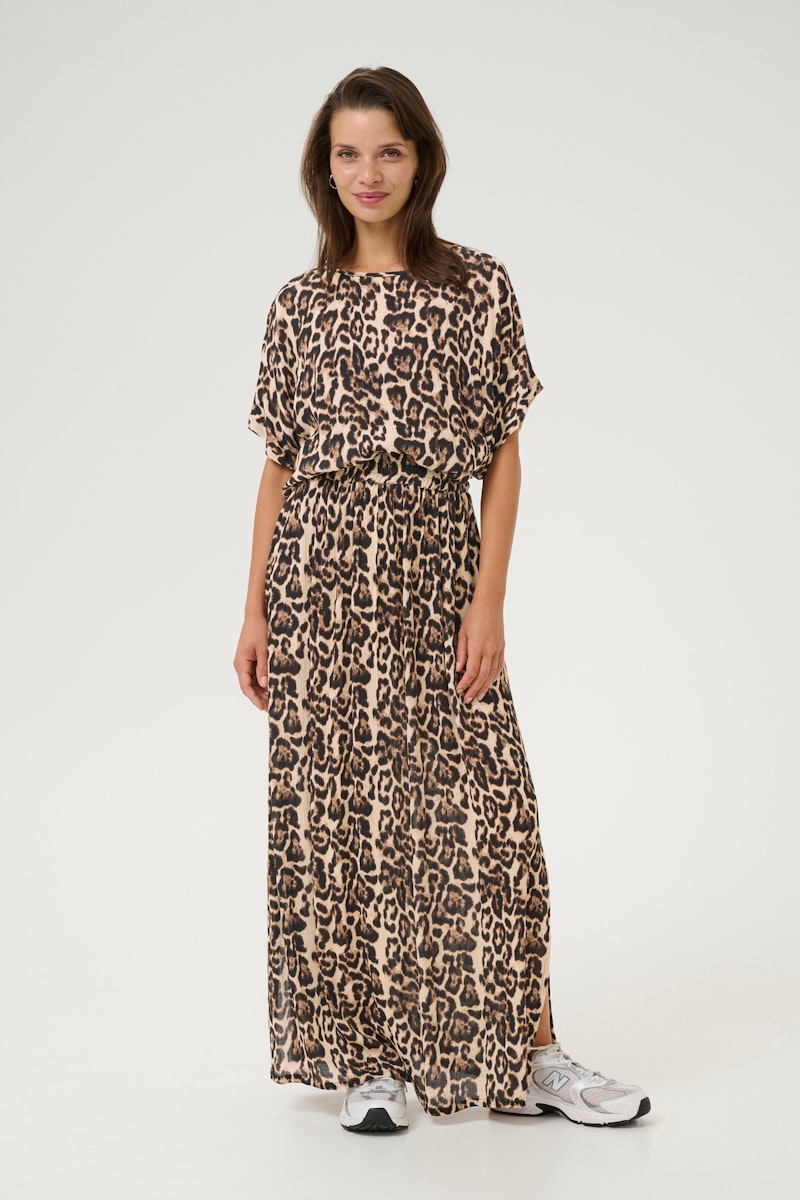 KAFFE Amber Blouse in Naturel Leopard Print