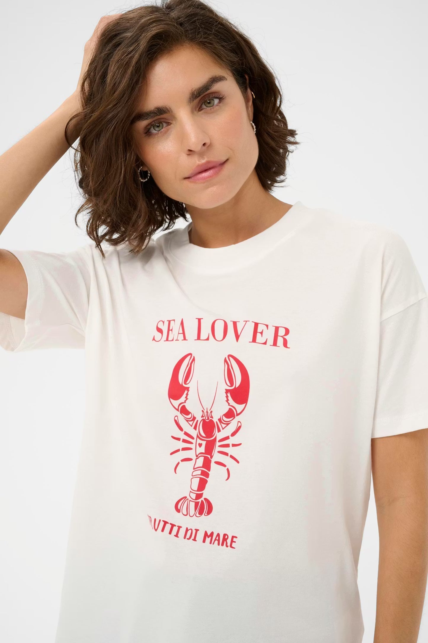 KAFFE Annemette T-shirt in Chalk / White