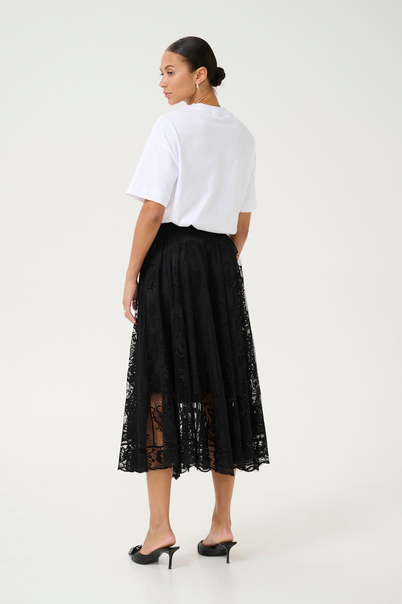 Kaffe Vilja Skirt in Black Deep