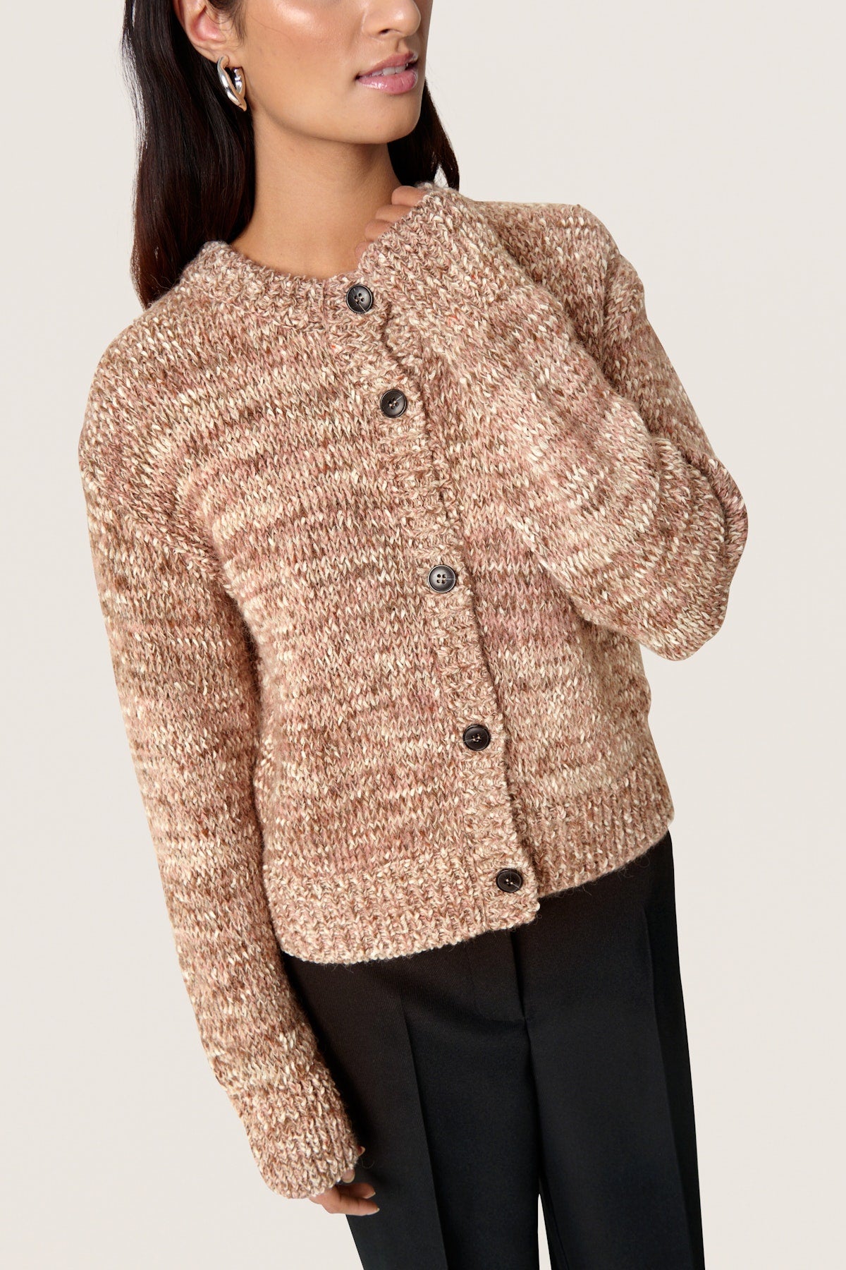 Soaked in Luxury Macawi Long Sleeve Buttoned Wool Blend Cardigan