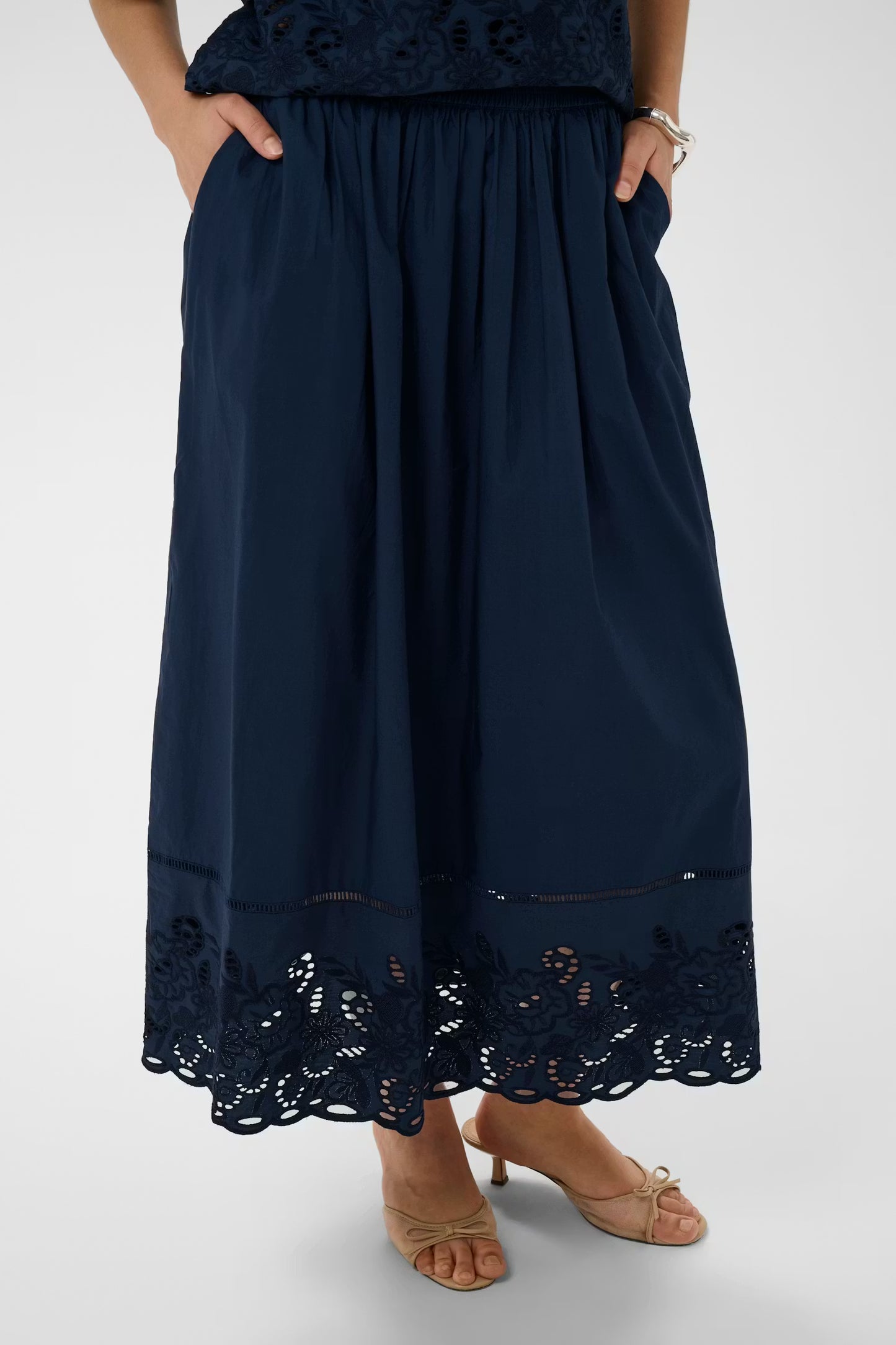 KAFFE Gertrud Skirt in Midnight Marine
