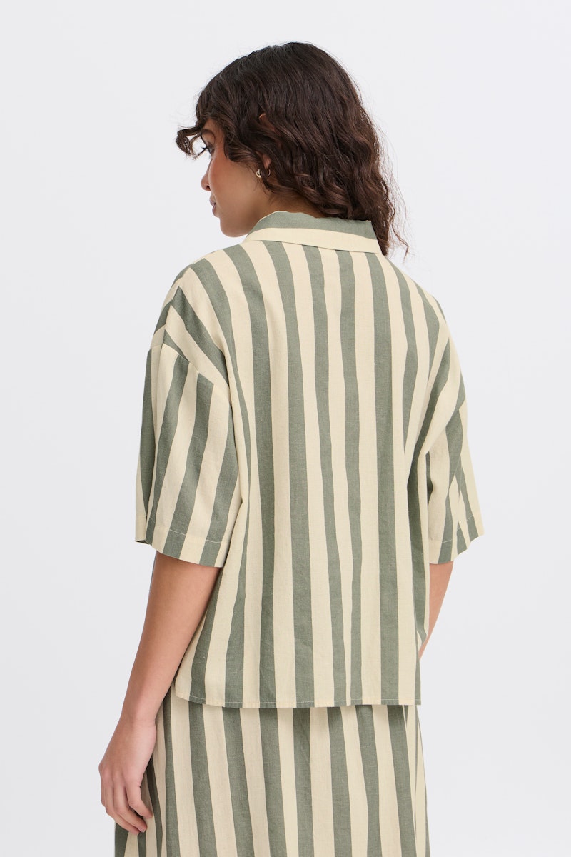 Fransa Maddie Shirt in Agave Green