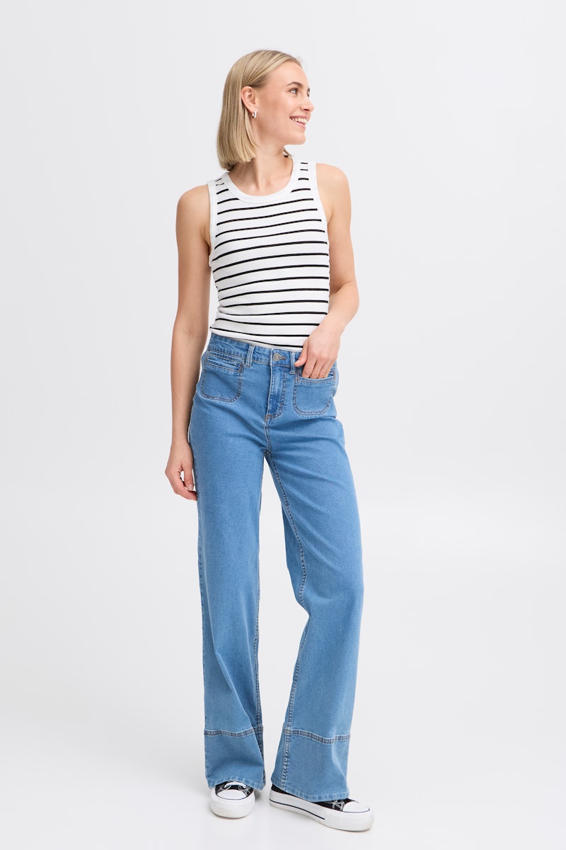 Fransa Hizamond Vest Top in Black mix
