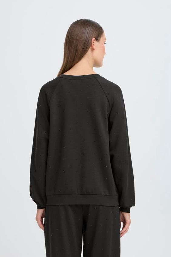 ICHI Amias LS Sweat in Black