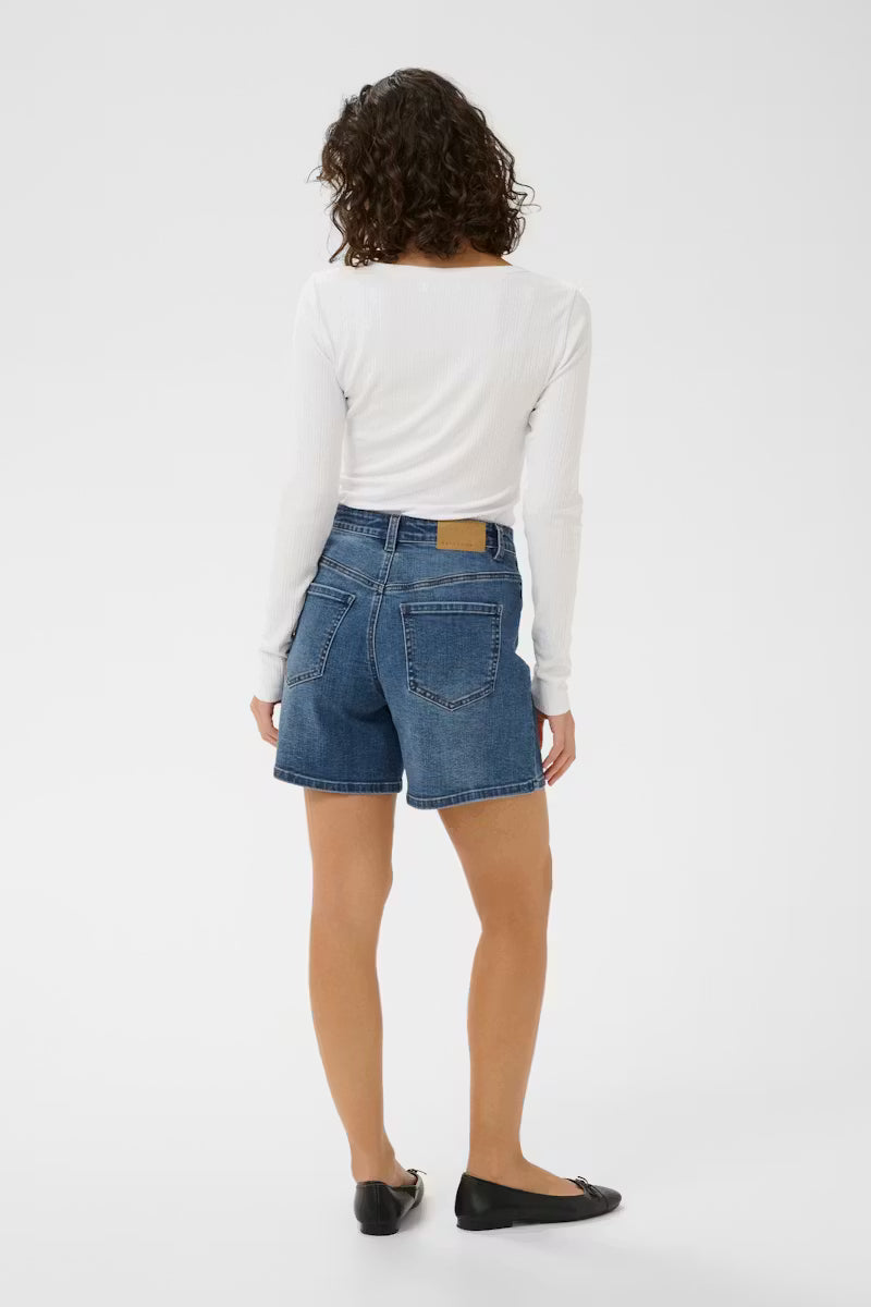 Kaffe Brook Shorts in Medium Blue Denim