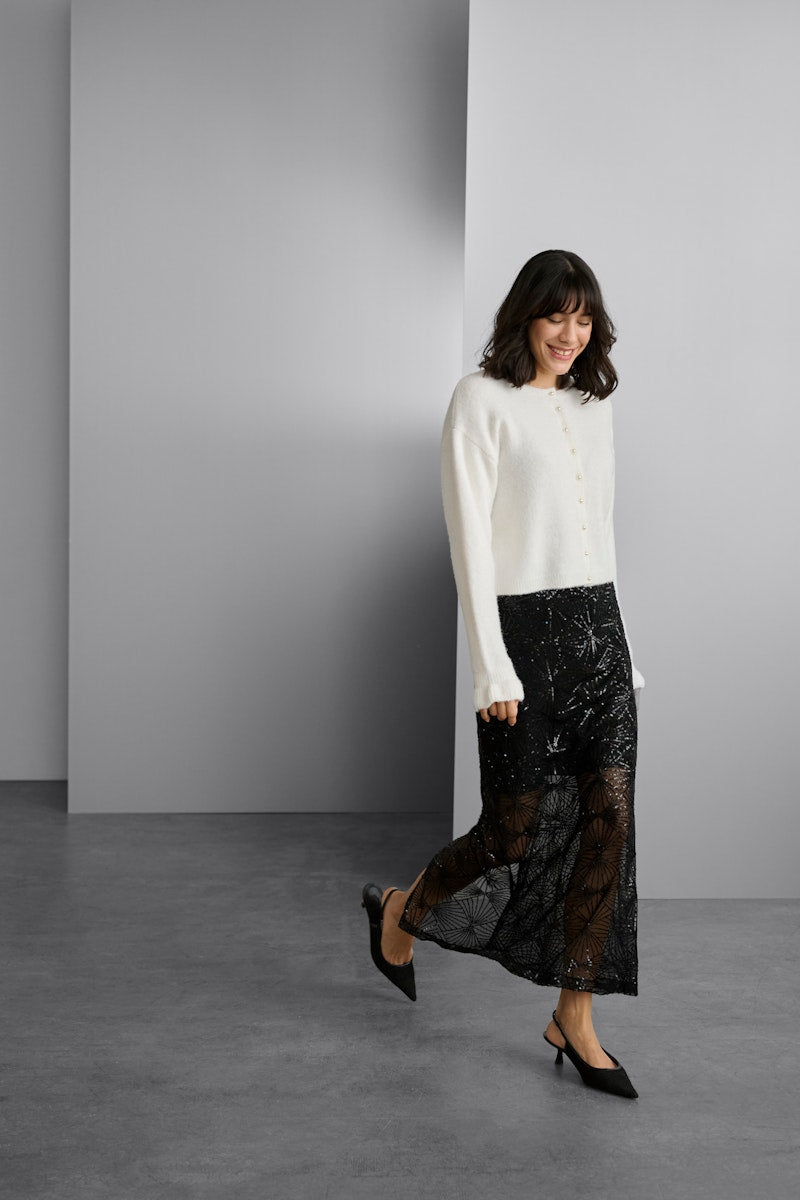 Kaffe Courson Cardigan in Chalk
