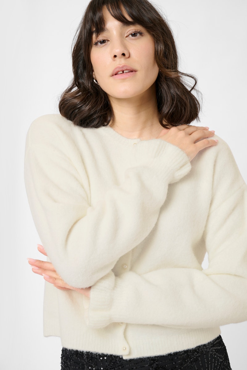 Kaffe Courson Cardigan in Chalk
