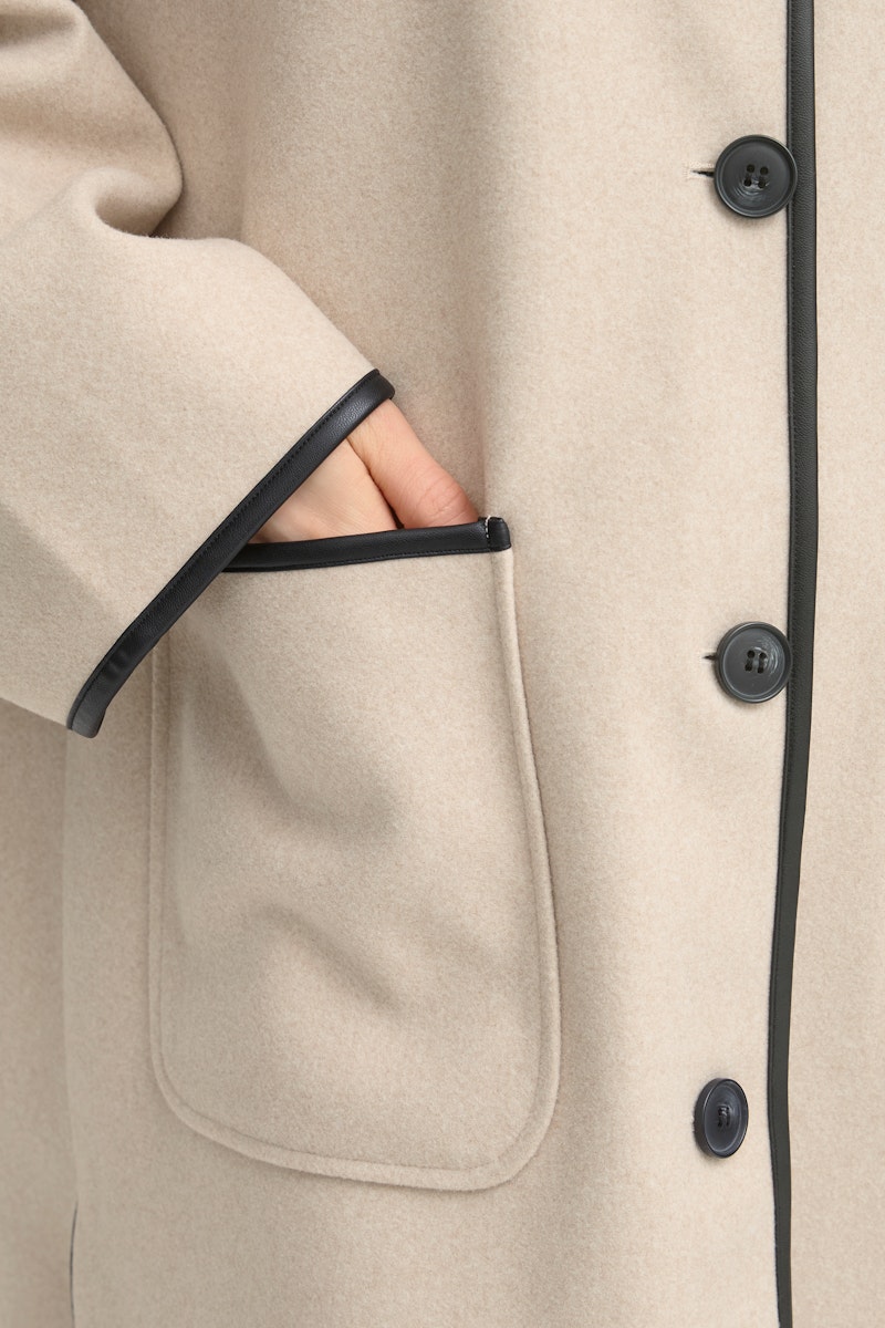 Fransa Elizabeth Jacket in Limestone Melange