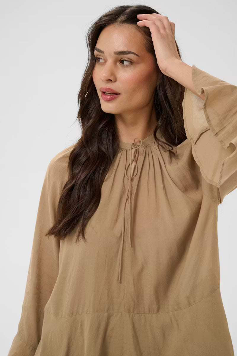 Kaffe Flora Tunic in Petrified Oak