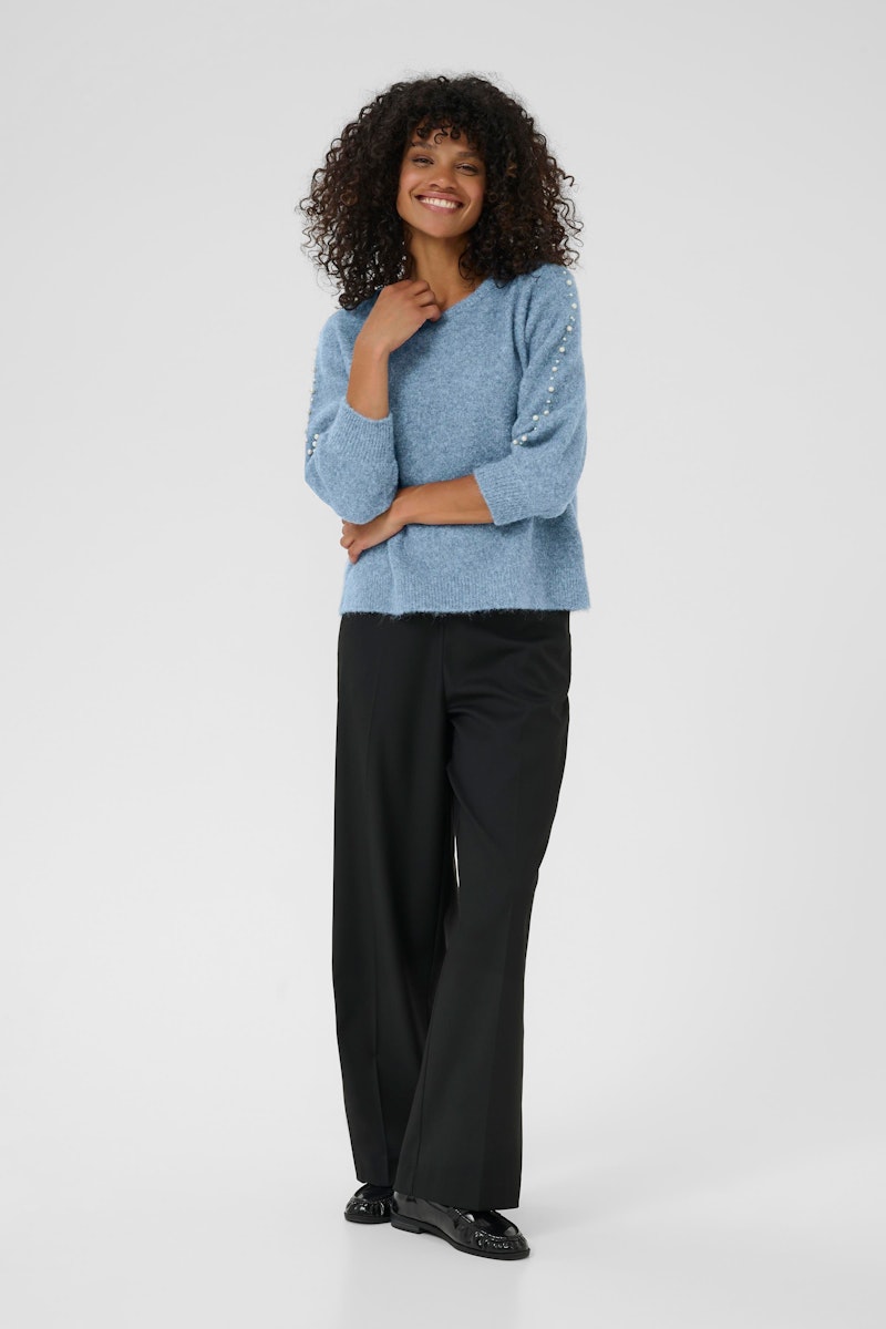 KAFFE Betty Pullover in Windward Blue