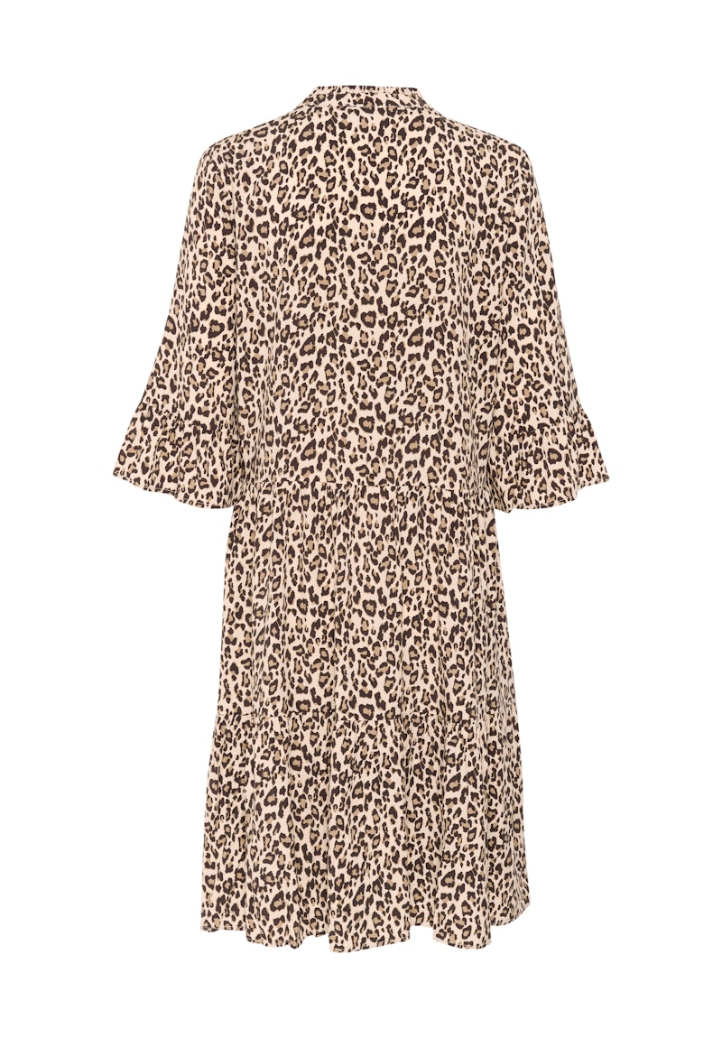 Saint Tropez Eda Dress in Creme Leopard Strokes