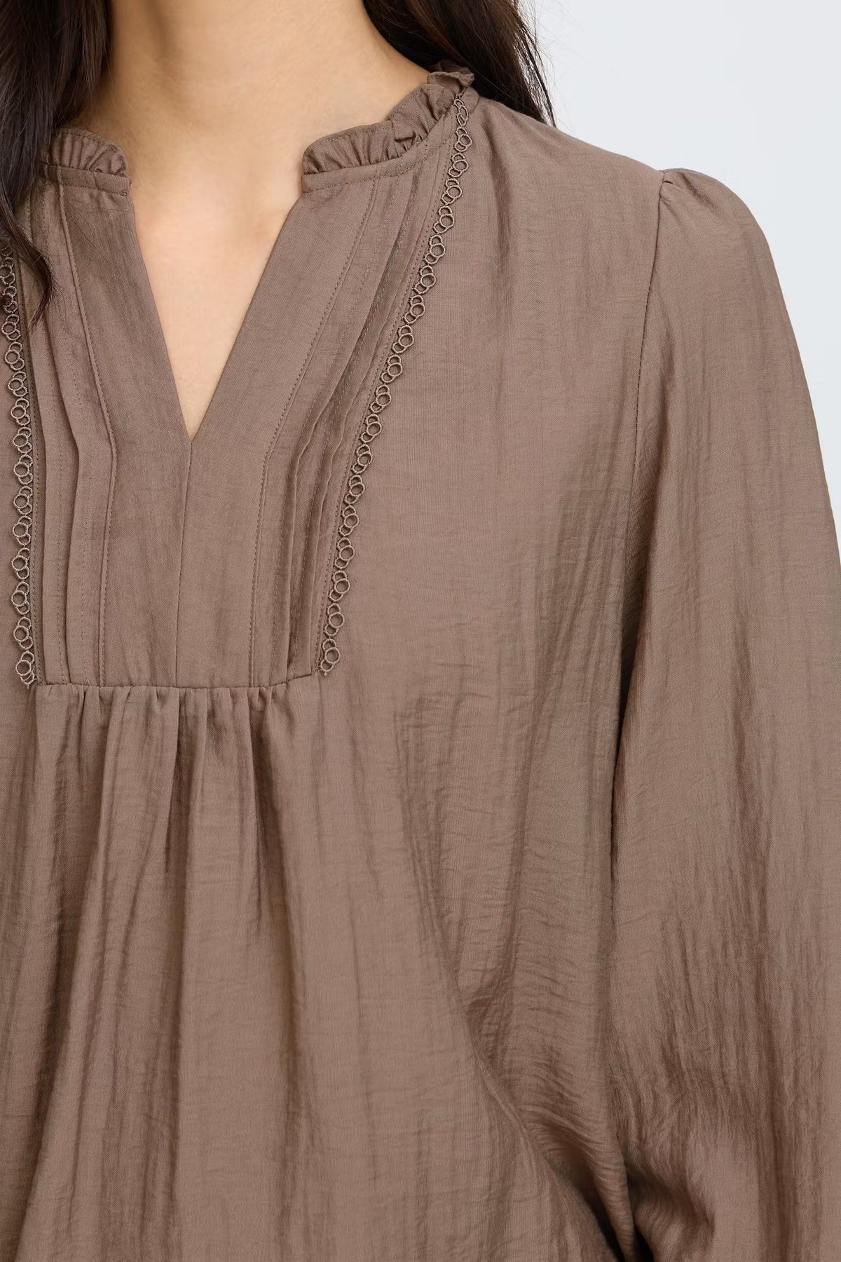 Fransa GIDA Blouse in Driftwood