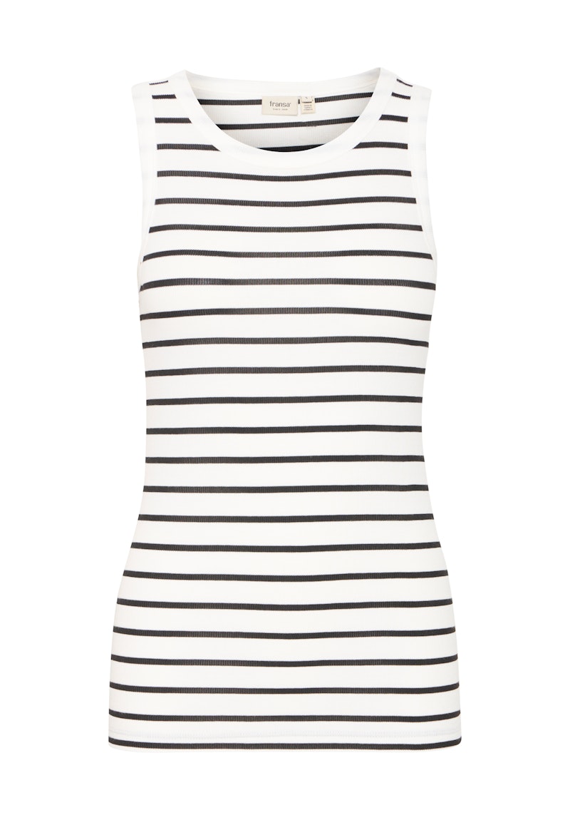 Fransa Hizamond Vest Top in Black mix