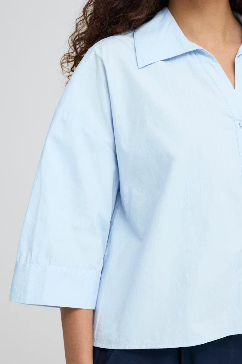 ICHI Luanne Shirt in Floaty Blue