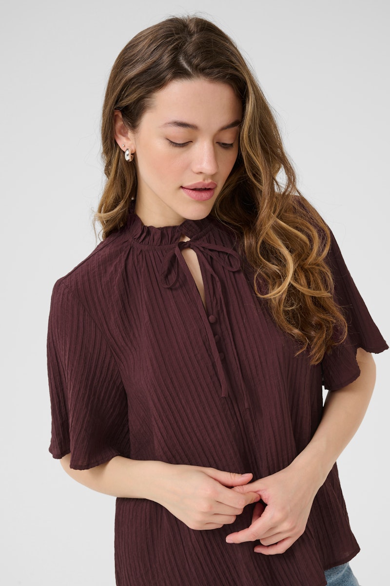 Fransa Lianna Blouse in Fudge