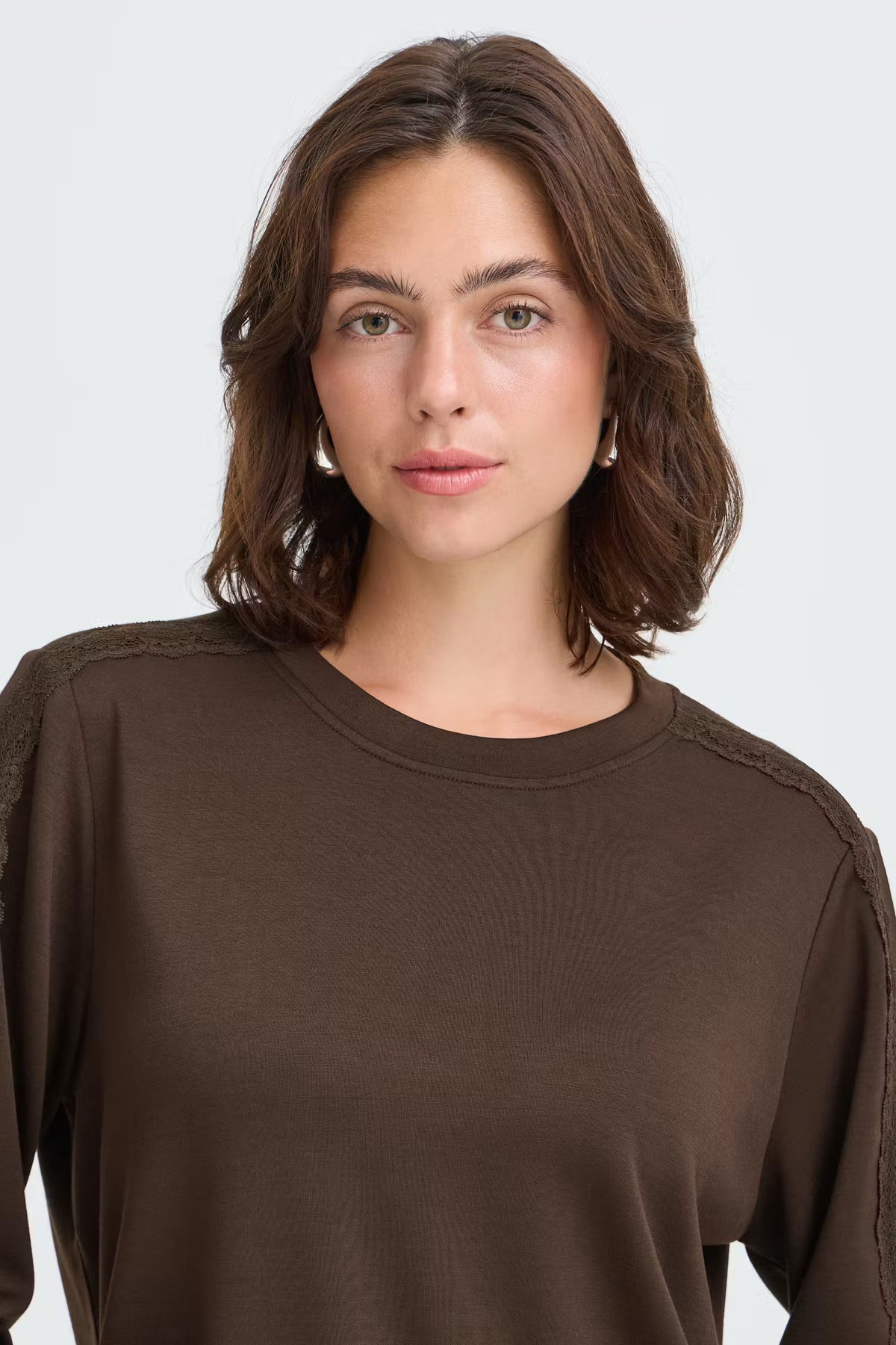Fransa Aurora Sweatshirt in Mole