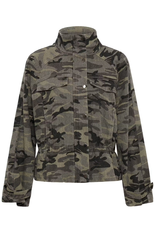 Kaffe Lilana Cargo Jacket in Camo
