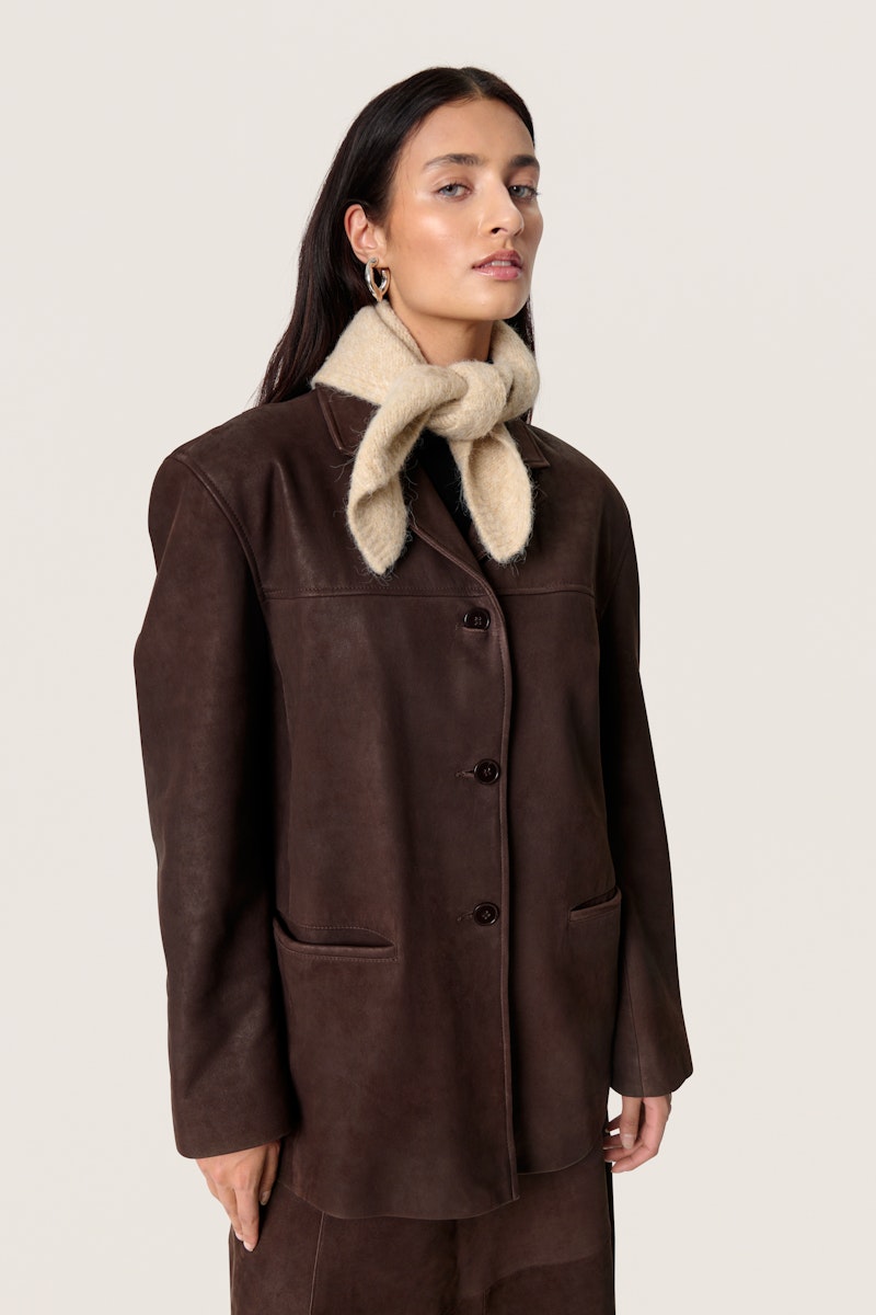 Soaked in Luxury Pleoni Scarf in Doeskin Melange