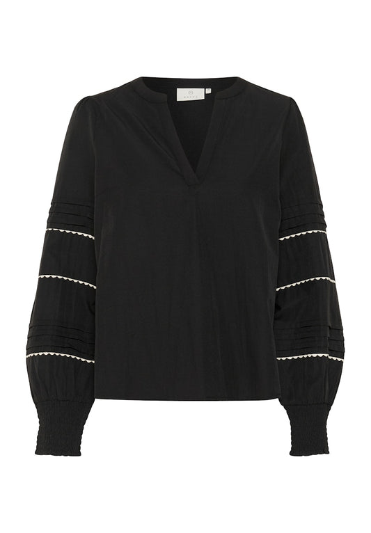 Kaffe April Blouse in Black Deep