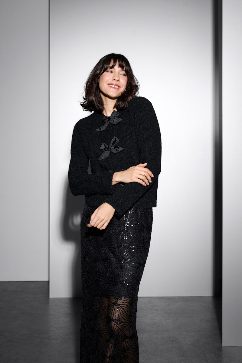 Kaffe May Cardigan in Black Deep