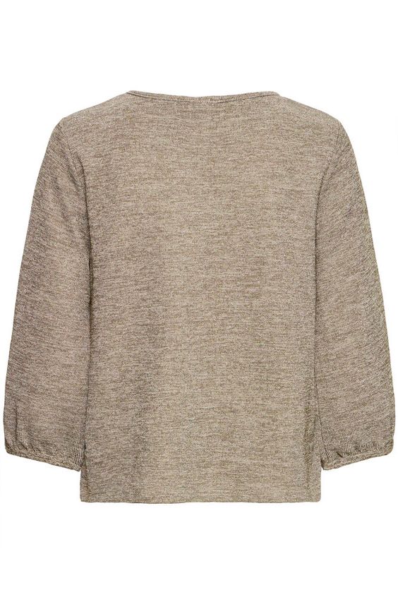 ICHI Danice SS Top in Silver Mink - Nature