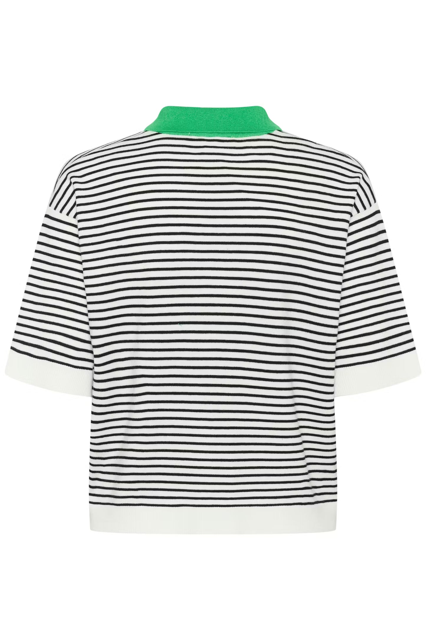 Kaffe Lizza Polo Shirt in Chalk / Black Fine